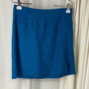 Toad&Co M Samba Wave Skirt Turquoise Aqua Pocket Textured Toad Co